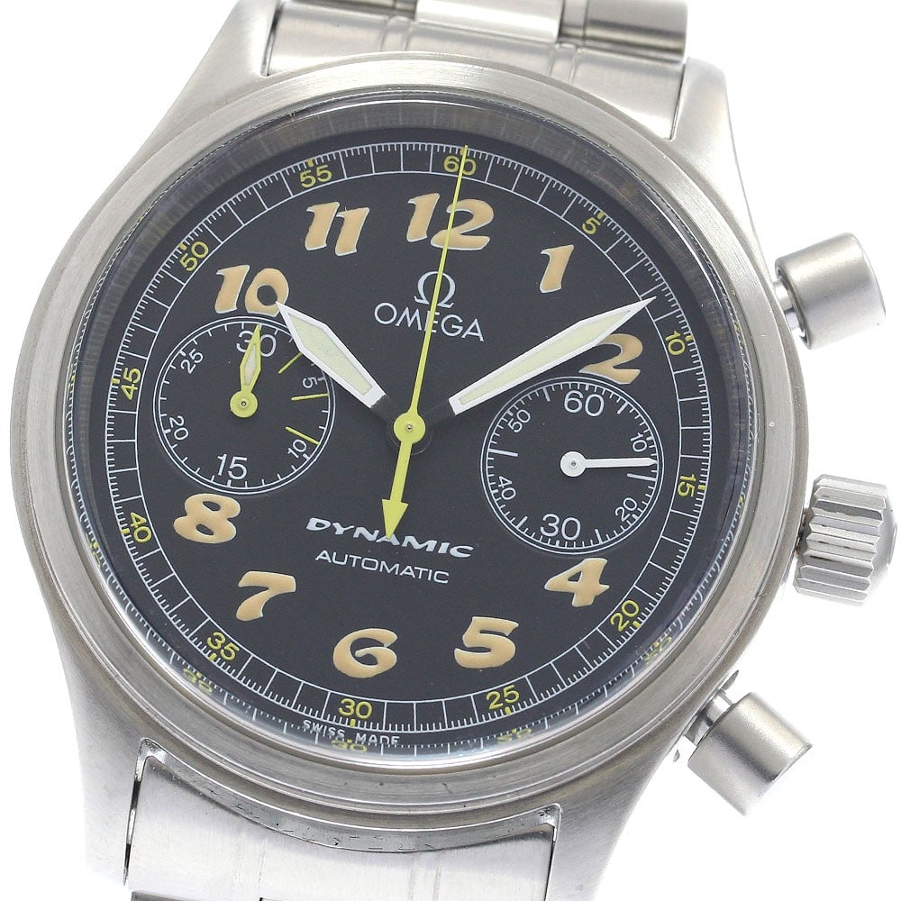 OMEGA Dynamic 5240.50 automatic chronograph mens wristwatch: OMEGA Dynamic 5240.50 automatic chronograph mens wristwatch OMEGA Dynamic chronograph wristwatch with an automatic movement and black dial. This men's watch features a stainless steel case and stainle