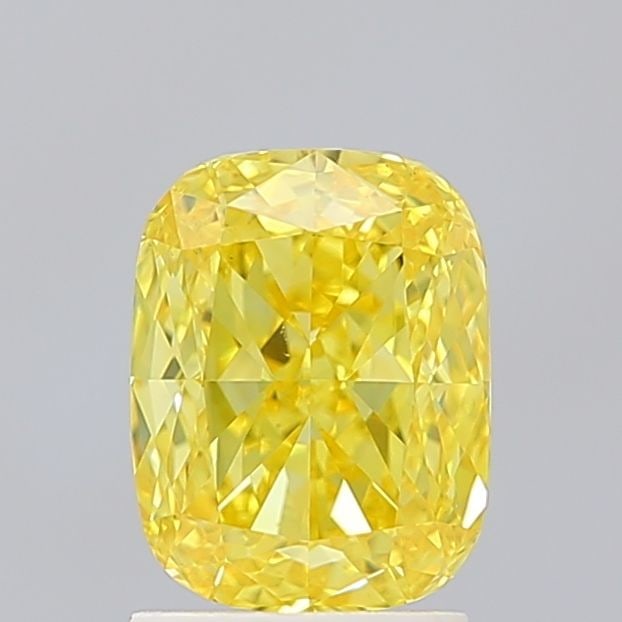 Loose Diamond - CUSHION MODIFIED 2.0ct Fancy Vivid Yellow VS1: Loose Diamond - CUSHION MODIFIED 2.0ct Fancy Vivid Yellow VS1 Source: This is a real non-mined Diamond that has been grown in a lab Shape: CUSHION MODIFIED Carats: 2.0 Color: Fancy Vivid Yellow
