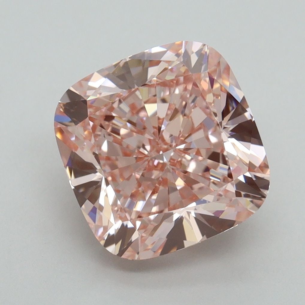 Loose Diamond - CUSHION BRILLIANT 4.09ct Fancy Intense Pink VS1: Loose Diamond - CUSHION BRILLIANT 4.09ct Fancy Intense Pink VS1 Source: This is a real non-mined Diamond that has been grown in a lab Shape: CUSHION BRILLIANT Carats: 4.09 Color: Fancy Intense Pink