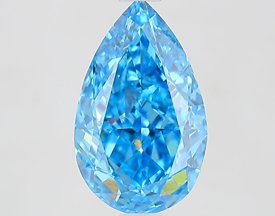Loose Diamond - PEAR 2.53ct Fancy Vivid Blue VVS2: Loose Diamond - PEAR 2.53ct Fancy Vivid Blue VVS2 Source: This is a real non-mined Diamond that has been grown in a lab Shape: PEAR Carats: 2.53 Color: Fancy Vivid Blue Certification: IGI Video: