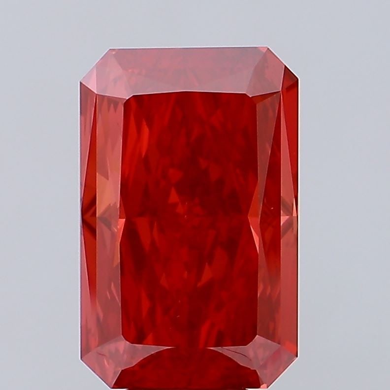 Loose Diamond - RADIANT 7.5ct Fancy Vivid Red VS1: Loose Diamond - RADIANT 7.5ct Fancy Vivid Red VS1 Source: This is a real non-mined Diamond that has been grown in a lab Shape: RADIANT Carats: 7.5 Color: Fancy Vivid Red Certification: IGI Video: