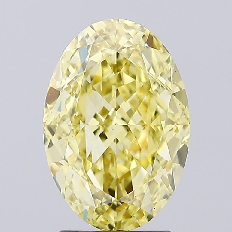 Loose Diamond - OVAL 3.18ct Fancy Vivid Yellow VS1: Loose Diamond - OVAL 3.18ct Fancy Vivid Yellow VS1 Source: This is a real non-mined Diamond that has been grown in a lab Shape: OVAL Carats: 3.18 Color: Fancy Vivid Yellow Certification: IGI Video: