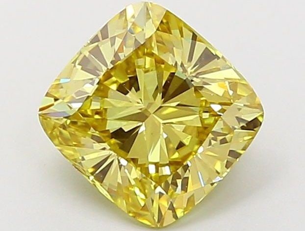 Loose Diamond - CUSHION MODIFIED 2.02ct Fancy Intense Yellow VS1: Loose Diamond - CUSHION MODIFIED 2.02ct Fancy Intense Yellow VS1 Source: This is a real non-mined Diamond that has been grown in a lab Shape: CUSHION MODIFIED Carats: 2.02 Color: Fancy Intense Yellow 