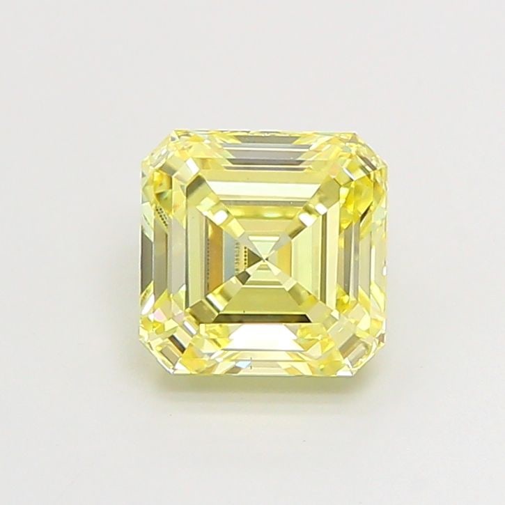 Loose Diamond - ASSCHER 1.52ct Fancy Yellow VS1: Loose Diamond - ASSCHER 1.52ct Fancy Yellow VS1 Source: This is a real non-mined Diamond that has been grown in a lab Shape: ASSCHER Carats: 1.52 Color: Fancy Yellow Certification: IGI Video: