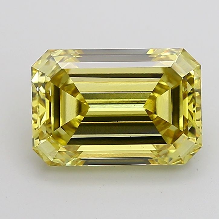 Loose Diamond - EMERALD 7.05ct Fancy Intense Yellow VS2: Loose Diamond - EMERALD 7.05ct Fancy Intense Yellow VS2 Source: This is a real non-mined Diamond that has been grown in a lab Shape: EMERALD Carats: 7.05 Color: Fancy Intense Yellow Certification: