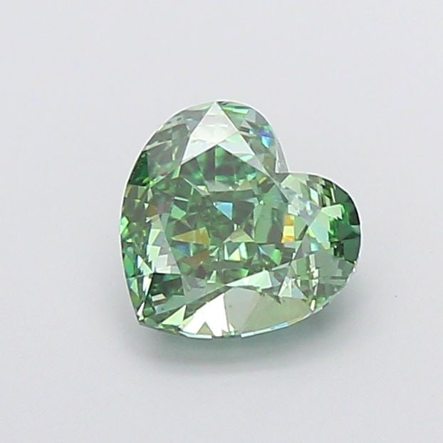 Loose Diamond - HEART 1.59ct Fancy Vivid Green VS1: Loose Diamond - HEART 1.59ct Fancy Vivid Green VS1 Source: This is a real non-mined Diamond that has been grown in a lab Shape: HEART Carats: 1.59 Color: Fancy Vivid Green Certification: IGI Video: