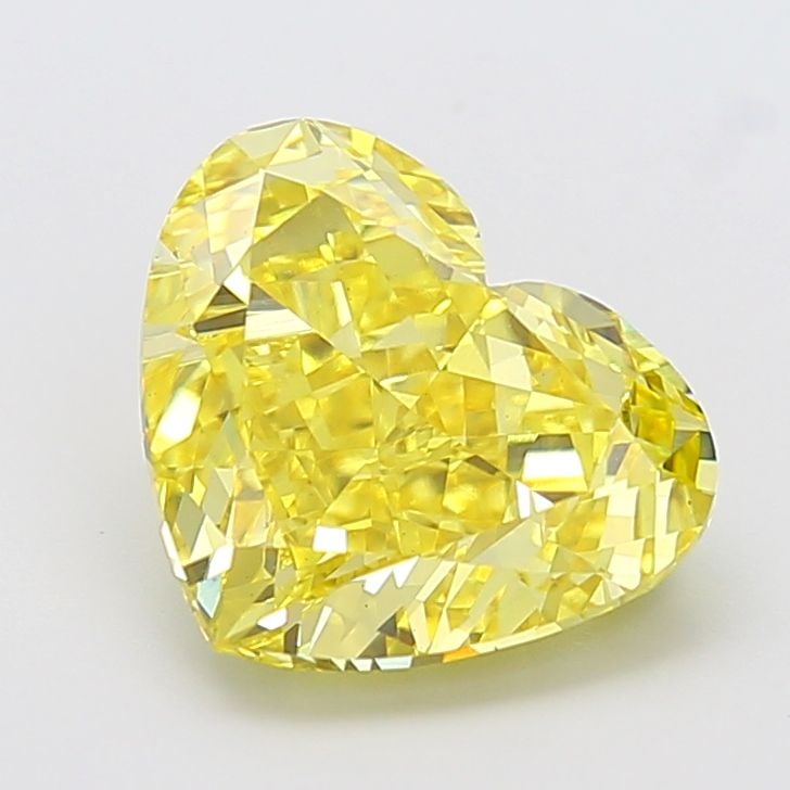 Loose Diamond - HEART 5.02ct Fancy Vivid Yellow VS1: Loose Diamond - HEART 5.02ct Fancy Vivid Yellow VS1 Source: This is a real non-mined Diamond that has been grown in a lab Shape: HEART Carats: 5.02 Color: Fancy Vivid Yellow Certification: IGI Video: