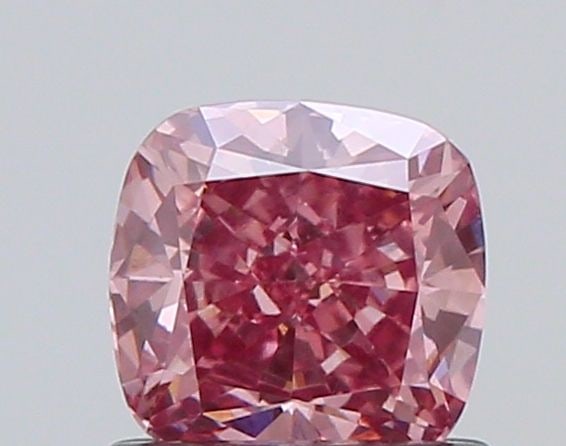 Loose Diamond - CUSHION BRILLIANT 0.94ct Fancy Dark Reddish Red VVS2: Loose Diamond - CUSHION BRILLIANT 0.94ct Fancy Dark Reddish Red VVS2 Source: This is a real non-mined Diamond that has been grown in a lab Shape: CUSHION BRILLIANT Carats: 0.94 Color: Fancy Dark Reddi