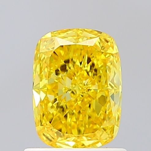 Loose Diamond - CUSHION MODIFIED 1.03ct Fancy Vivid Yellow VS1: Loose Diamond - CUSHION MODIFIED 1.03ct Fancy Vivid Yellow VS1 Source: This is a real non-mined Diamond that has been grown in a lab Shape: CUSHION MODIFIED Carats: 1.03 Color: Fancy Vivid Yellow Cert