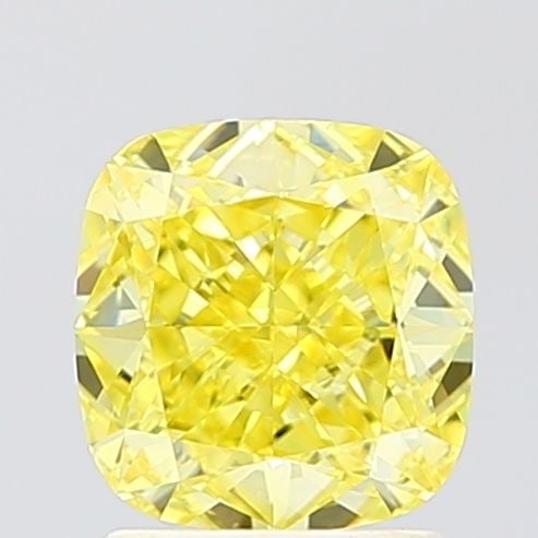 Loose Diamond - CUSHION BRILLIANT 1.55ct Fancy Vivid Yellow VVS2: Loose Diamond - CUSHION BRILLIANT 1.55ct Fancy Vivid Yellow VVS2 Source: This is a real non-mined Diamond that has been grown in a lab Shape: CUSHION BRILLIANT Carats: 1.55 Color: Fancy Vivid Yellow C