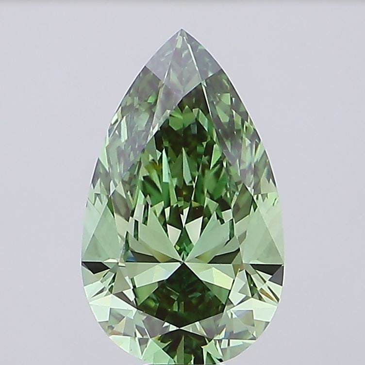 Loose Diamond - PEAR 15.03ct Fancy Vivid Green VS1: Loose Diamond - PEAR 15.03ct Fancy Vivid Green VS1 Source: This is a real non-mined Diamond that has been grown in a lab Shape: PEAR Carats: 15.03 Color: Fancy Vivid Green Certification: IGI Video: