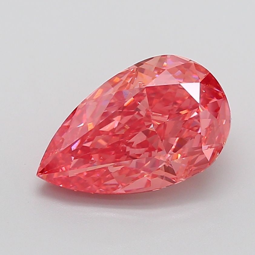 Loose Diamond - PEAR 5.13ct Fancy Vivid Pink VS1: Loose Diamond - PEAR 5.13ct Fancy Vivid Pink VS1 Source: This is a real non-mined Diamond that has been grown in a lab Shape: PEAR Carats: 5.13 Color: Fancy Vivid Pink Certification: IGI Video: