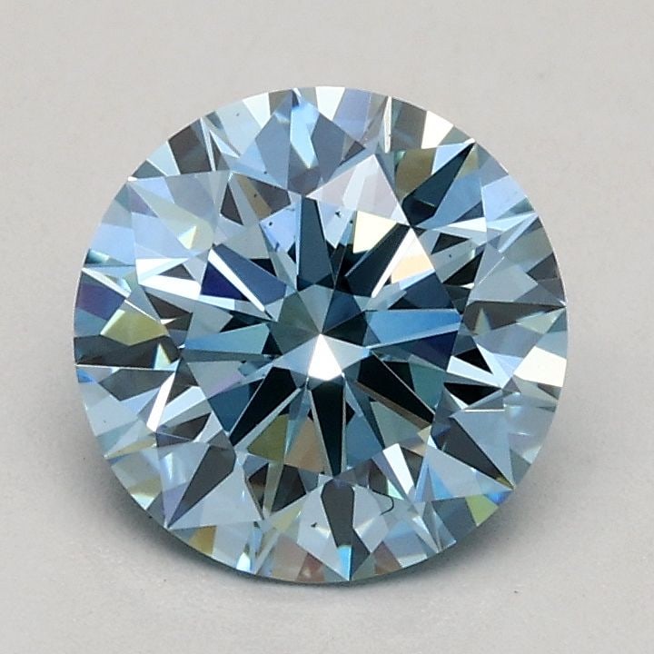 Ideal Loose Diamond - ROUND 1.06ct Fancy Blue VS2: Ideal Loose Diamond - ROUND 1.06ct Fancy Blue VS2 Source: This is a real non-mined Diamond that has been grown in a lab Shape: ROUND Carats: 1.06 Color: Fancy Blue Certification: IGI Video: