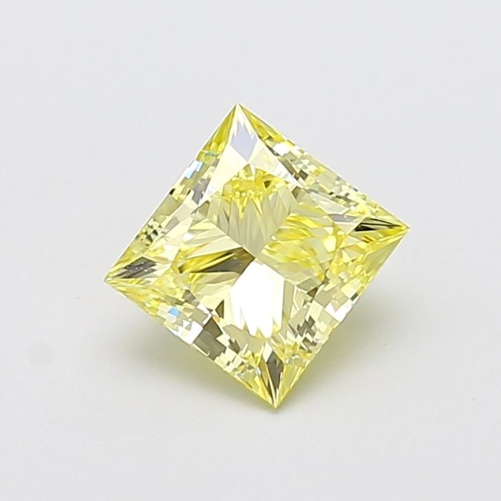 Loose Diamond - PRINCESS 2.04ct Fancy Yellow VVS2: Loose Diamond - PRINCESS 2.04ct Fancy Yellow VVS2 Source: This is a real non-mined Diamond that has been grown in a lab Shape: PRINCESS Carats: 2.04 Color: Fancy Yellow Certification: IGI Video: