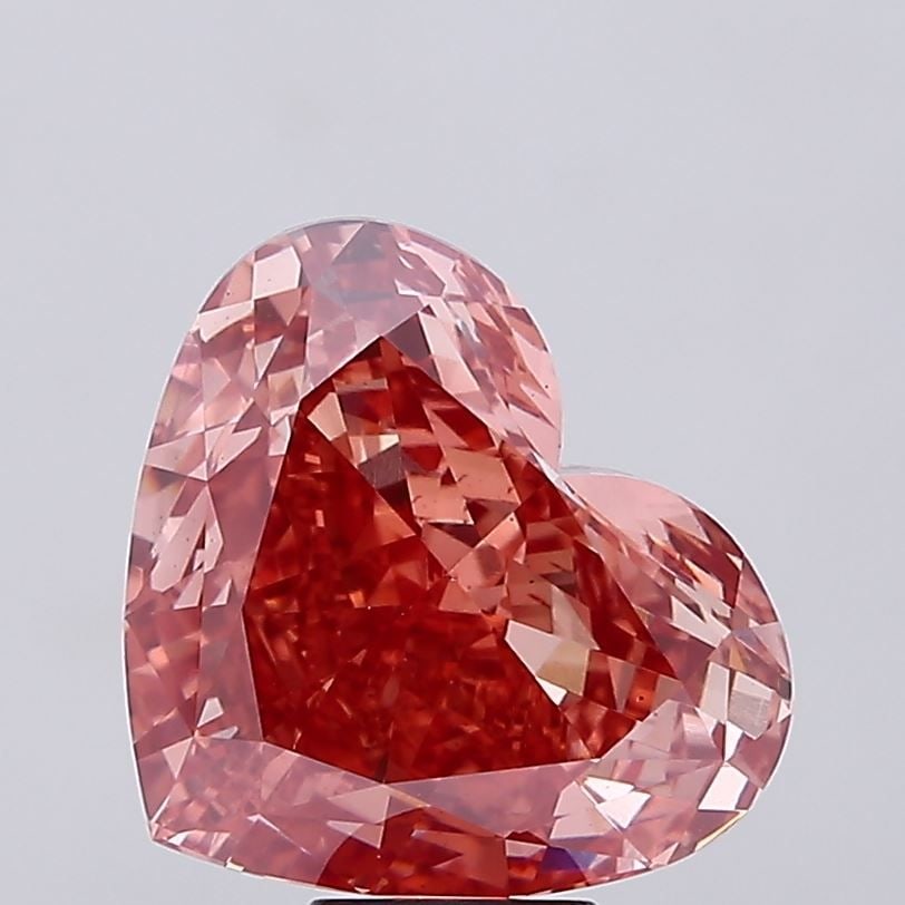 Loose Diamond - HEART 11.07ct Fancy Vivid Brown Pink VS2: Loose Diamond - HEART 11.07ct Fancy Vivid Brown Pink VS2 Source: This is a real non-mined Diamond that has been grown in a lab Shape: HEART Carats: 11.07 Color: Fancy Vivid Brown Pink Certification: I
