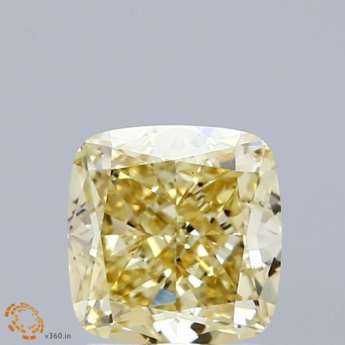 Loose Diamond - CUSHION MODIFIED 2.02ct Fancy Intense Yellow VS1: Loose Diamond - CUSHION MODIFIED 2.02ct Fancy Intense Yellow VS1 Source: This is a real non-mined Diamond that has been grown in a lab Shape: CUSHION MODIFIED Carats: 2.02 Color: Fancy Intense Yellow 
