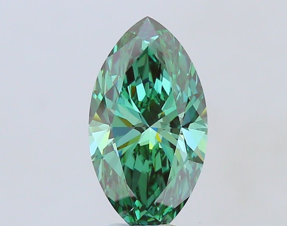 Loose Diamond - MARQUISE 5.03ct Fancy Vivid Green VS2 (1 of 1)