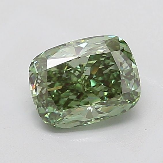 Loose Diamond - CUSHION MODIFIED 1.5ct Fancy Vivid Green VS2: Loose Diamond - CUSHION MODIFIED 1.5ct Fancy Vivid Green VS2 Source: This is a real non-mined Diamond that has been grown in a lab Shape: CUSHION MODIFIED Carats: 1.5 Color: Fancy Vivid Green Certific