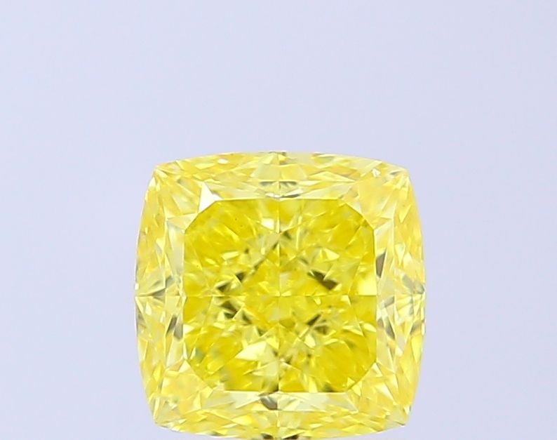 Loose Diamond - CUSHION MODIFIED 2.1ct Fancy Intense Yellow VS1: Loose Diamond - CUSHION MODIFIED 2.1ct Fancy Intense Yellow VS1 Source: This is a real non-mined Diamond that has been grown in a lab Shape: CUSHION MODIFIED Carats: 2.1 Color: Fancy Intense Yellow Ce