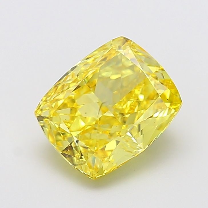 Loose Diamond - CUSHION MODIFIED 4.0ct Fancy Vivid Yellow VS2: Loose Diamond - CUSHION MODIFIED 4.0ct Fancy Vivid Yellow VS2 Source: This is a real non-mined Diamond that has been grown in a lab Shape: CUSHION MODIFIED Carats: 4.0 Color: Fancy Vivid Yellow Certif