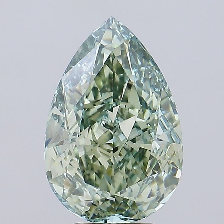 Loose Diamond - PEAR 7.07ct Fancy Intense Blueish Green VS1 (1 of 1)