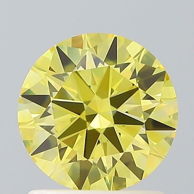Ideal Loose Diamond - ROUND 1.08ct Fancy Intense Yellow VVS2: Ideal Loose Diamond - ROUND 1.08ct Fancy Intense Yellow VVS2 Source: This is a real non-mined Diamond that has been grown in a lab Shape: ROUND Carats: 1.08 Color: Fancy Intense Yellow Certification: 