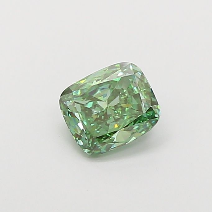 Loose Diamond - CUSHION MODIFIED 1.07ct Fancy Vivid Green VS1: Loose Diamond - CUSHION MODIFIED 1.07ct Fancy Vivid Green VS1 Source: This is a real non-mined Diamond that has been grown in a lab Shape: CUSHION MODIFIED Carats: 1.07 Color: Fancy Vivid Green Certif