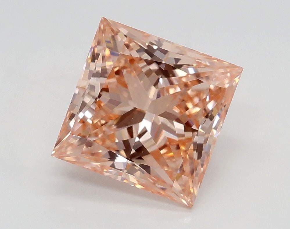 Loose Diamond - PRINCESS 2.01ct Fancy Intense Orange Pink VS1 (1 of 1)