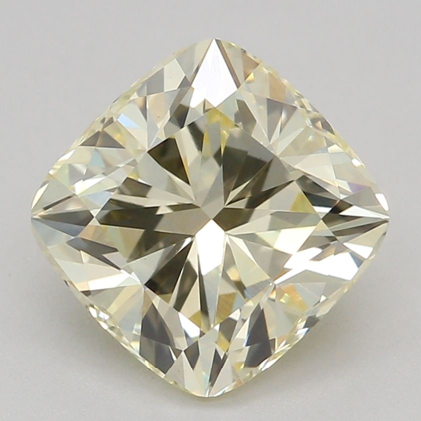 Loose Diamond - CUSHION BRILLIANT 1.59ct Fancy Light Yellow VS1: Loose Diamond - CUSHION BRILLIANT 1.59ct Fancy Light Yellow VS1 Source: This is a real non-mined Diamond that has been grown in a lab Shape: CUSHION BRILLIANT Carats: 1.59 Color: Fancy Light Yellow Ce