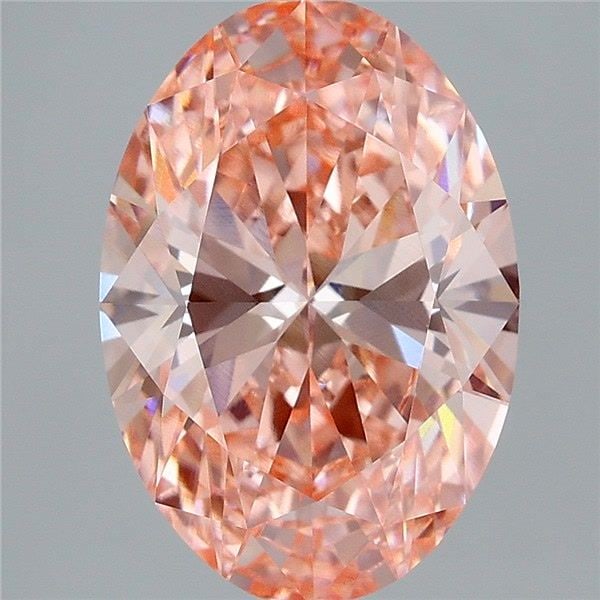 Loose Diamond - OVAL 4.1ct Fancy Vivid Pink VVS2: Loose Diamond - OVAL 4.1ct Fancy Vivid Pink VVS2 Source: This is a real non-mined Diamond that has been grown in a lab Shape: OVAL Carats: 4.1 Color: Fancy Vivid Pink Certification: IGI Video: