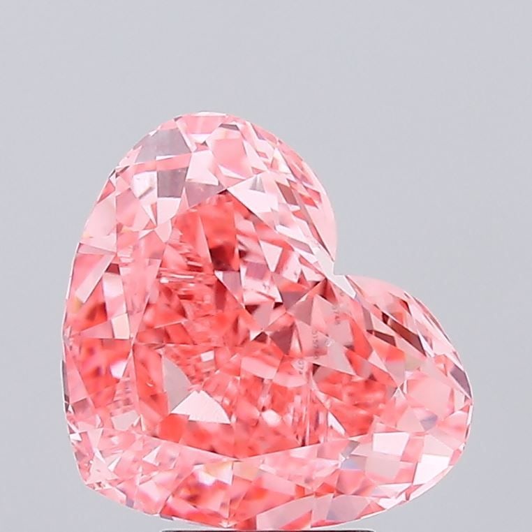 Loose Diamond - HEART 5.02ct Fancy Vivid Pink VS1: Loose Diamond - HEART 5.02ct Fancy Vivid Pink VS1 Source: This is a real non-mined Diamond that has been grown in a lab Shape: HEART Carats: 5.02 Color: Fancy Vivid Pink Certification: IGI Video:
