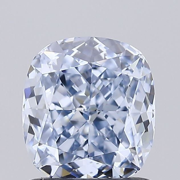 Loose Diamond - CUSHION MODIFIED 1.09ct Fancy Light Blue VVS1: Loose Diamond - CUSHION MODIFIED 1.09ct Fancy Light Blue VVS1 Source: This is a real non-mined Diamond that has been grown in a lab Shape: CUSHION MODIFIED Carats: 1.09 Color: Fancy Light Blue Certifi