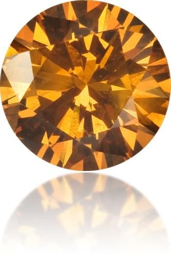 Loose Diamond - ROUND 0.52ct Fancy Orange I2: Loose Diamond - ROUND 0.52ct Fancy Orange I2 Source: Natural Shape: ROUND Carats: 0.52 Color: Fancy Orange Certification: NONE The Diamond Depot Guarantee: All items in this auction are guaranteed to 