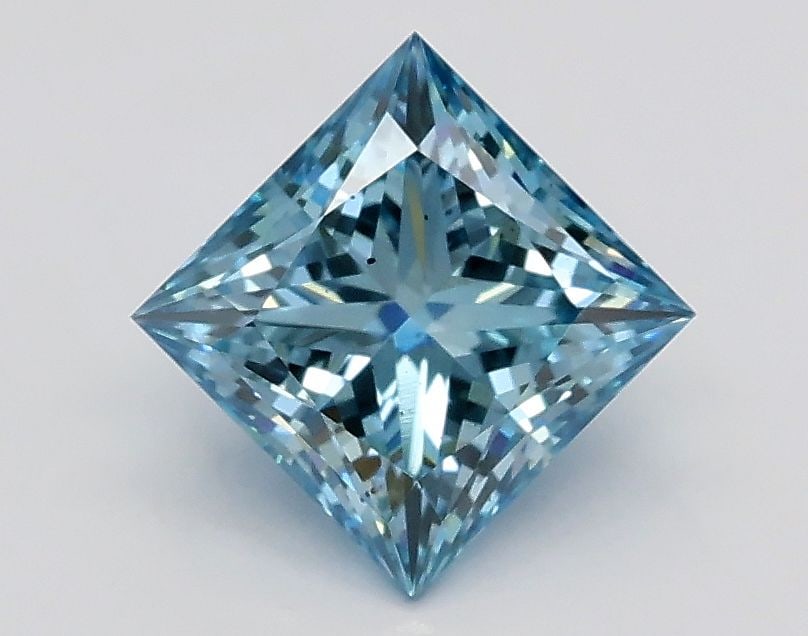 Loose Diamond - PRINCESS 1.03ct Fancy Vivid Blue VS2: Loose Diamond - PRINCESS 1.03ct Fancy Vivid Blue VS2 Source: This is a real non-mined Diamond that has been grown in a lab Shape: PRINCESS Carats: 1.03 Color: Fancy Vivid Blue Certification: IGI