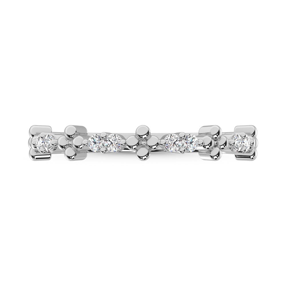 14K White Gold Diamond 1/6 Ct.Tw. Stackable Ring - 2