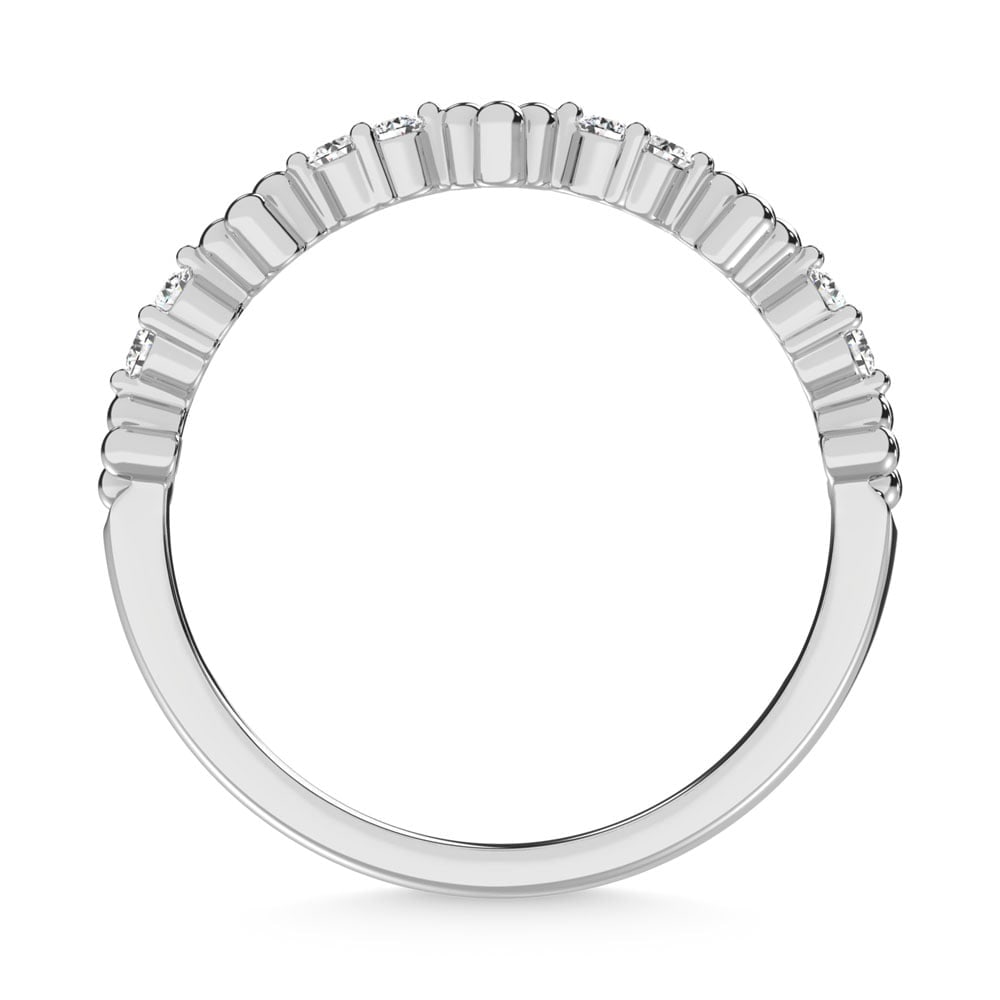 14K White Gold Diamond 1/6 Ct.Tw. Stackable Ring - 4