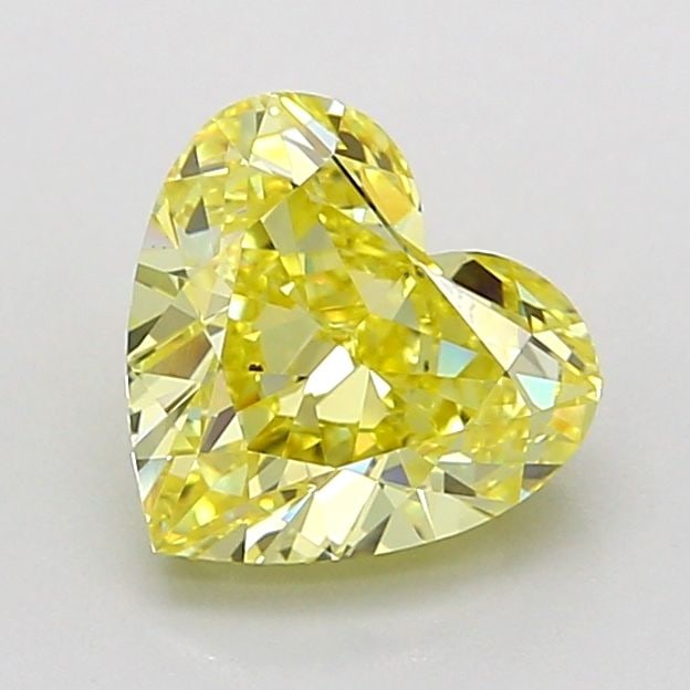 Loose Diamond - HEART 1.54ct Fancy Intense Yellow VS1: Loose Diamond - HEART 1.54ct Fancy Intense Yellow VS1 Source: This is a real non-mined Diamond that has been grown in a lab Shape: HEART Carats: 1.54 Color: Fancy Intense Yellow Certification: IGI Vid