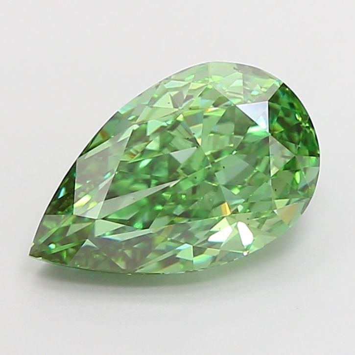 Loose Diamond - PEAR 3.07ct Fancy Vivid Green VS2: Loose Diamond - PEAR 3.07ct Fancy Vivid Green VS2 Source: This is a real non-mined Diamond that has been grown in a lab Shape: PEAR Carats: 3.07 Color: Fancy Vivid Green Certification: IGI Video: