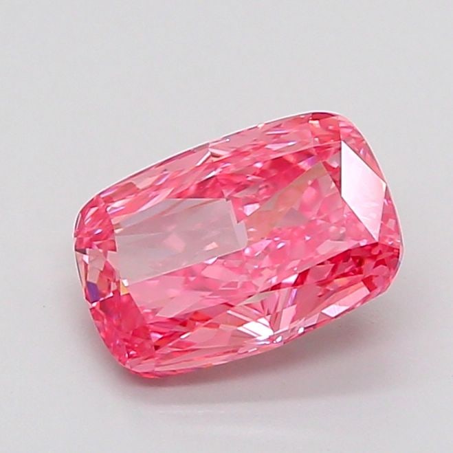 Loose Diamond - CUSHION MODIFIED 2.0ct Fancy Vivid Pink VS1: Loose Diamond - CUSHION MODIFIED 2.0ct Fancy Vivid Pink VS1 Source: This is a real non-mined Diamond that has been grown in a lab Shape: CUSHION MODIFIED Carats: 2.0 Color: Fancy Vivid Pink Certificat