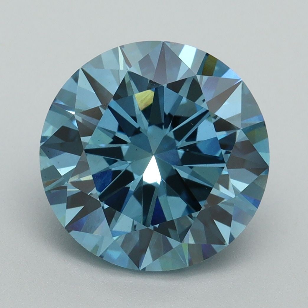 Loose Diamond - ROUND 4.01ct Fancy Vivid Blue VVS2: Loose Diamond - ROUND 4.01ct Fancy Vivid Blue VVS2 Source: This is a real non-mined Diamond that has been grown in a lab Shape: ROUND Carats: 4.01 Color: Fancy Vivid Blue Certification: IGI Video: