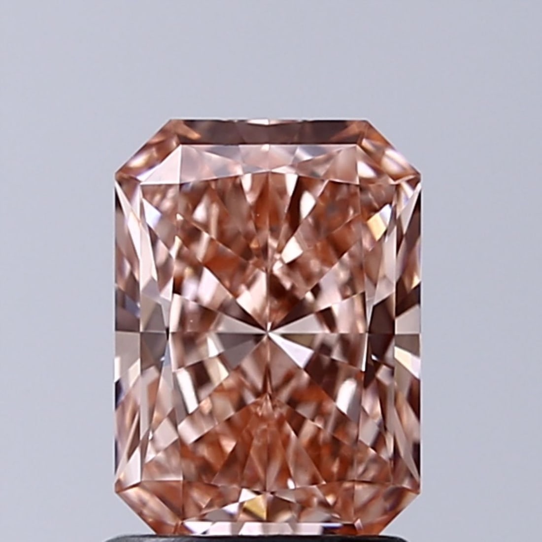 Loose Diamond - RADIANT 1.34ct Fancy Intense Brownish Pink VVS2: Loose Diamond - RADIANT 1.34ct Fancy Intense Brownish Pink VVS2 Source: This is a real non-mined Diamond that has been grown in a lab Shape: RADIANT Carats: 1.34 Color: Fancy Intense Brownish Pink Cer