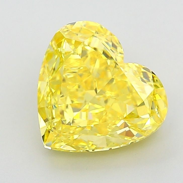 Loose Diamond - HEART 4.5ct Fancy Vivid Yellow VS1: Loose Diamond - HEART 4.5ct Fancy Vivid Yellow VS1 Source: This is a real non-mined Diamond that has been grown in a lab Shape: HEART Carats: 4.5 Color: Fancy Vivid Yellow Certification: IGI Video: