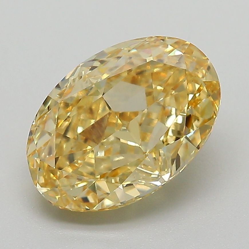 Loose Diamond - OVAL 3.02ct Fancy Vivid Yellow VS1: Loose Diamond - OVAL 3.02ct Fancy Vivid Yellow VS1 Source: This is a real non-mined Diamond that has been grown in a lab Shape: OVAL Carats: 3.02 Color: Fancy Vivid Yellow Certification: IGI Video: