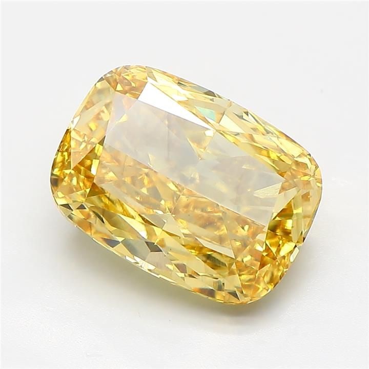 Loose Diamond - CUSHION MODIFIED 5.04ct Fancy Vivid Yellow VS2: Loose Diamond - CUSHION MODIFIED 5.04ct Fancy Vivid Yellow VS2 Source: This is a real non-mined Diamond that has been grown in a lab Shape: CUSHION MODIFIED Carats: 5.04 Color: Fancy Vivid Yellow