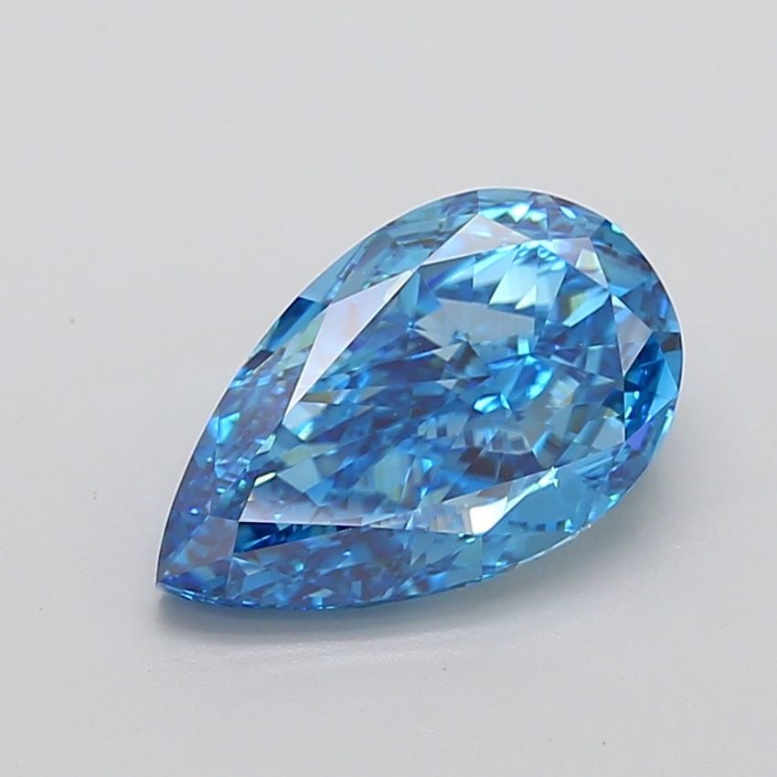 Loose Diamond - PEAR 5.0ct Fancy Vivid Blue VS1: Loose Diamond - PEAR 5.0ct Fancy Vivid Blue VS1 Source: This is a real non-mined Diamond that has been grown in a lab Shape: PEAR Carats: 5.0 Color: Fancy Vivid Blue Certification: IGI Video: Video