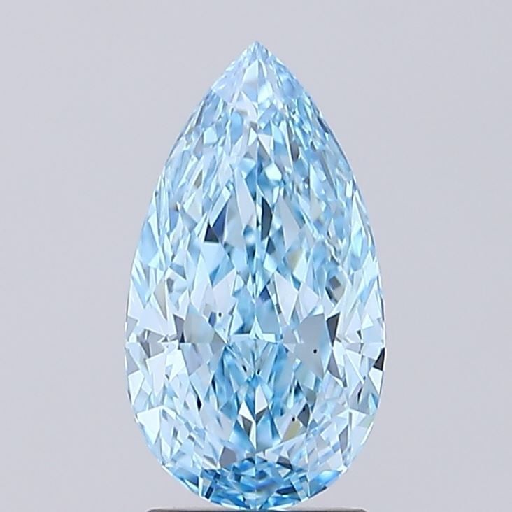 Loose Diamond - PEAR 2.59ct Fancy Vivid Blue VS2: Loose Diamond - PEAR 2.59ct Fancy Vivid Blue VS2 Source: This is a real non-mined Diamond that has been grown in a lab Shape: PEAR Carats: 2.59 Color: Fancy Vivid Blue Certification: IGI Video: Video
