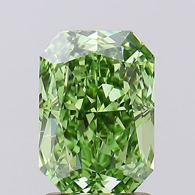 Loose Diamond - RADIANT 2.0ct Fancy Vivid Green VS2: Loose Diamond - RADIANT 2.0ct Fancy Vivid Green VS2 Source: This is a real non-mined Diamond that has been grown in a lab Shape: RADIANT Carats: 2.0 Color: Fancy Vivid Green Certification: IGI Video: