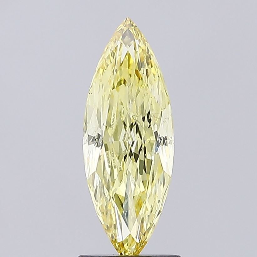 Loose Diamond - MARQUISE 1.59ct Fancy Intense Yellow VS2: Loose Diamond - MARQUISE 1.59ct Fancy Intense Yellow VS2 Source: This is a real non-mined Diamond that has been grown in a lab Shape: MARQUISE Carats: 1.59 Color: Fancy Intense Yellow Certification: I