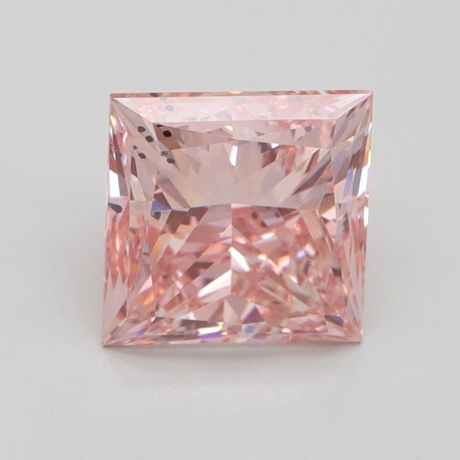 Loose Diamond - PRINCESS 2.5ct Fancy Intense Pink SI2: Loose Diamond - PRINCESS 2.5ct Fancy Intense Pink SI2 Source: This is a real non-mined Diamond that has been grown in a lab Shape: PRINCESS Carats: 2.5 Color: Fancy Intense Pink Certification: IGI Vid