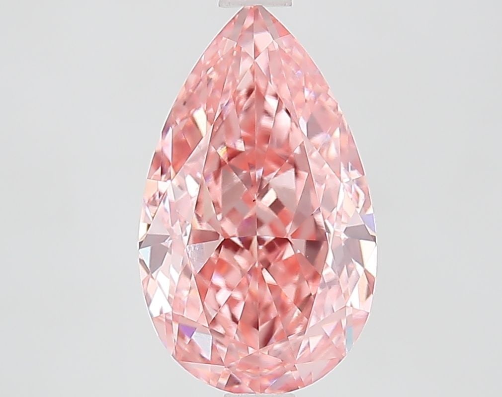 Loose Diamond - PEAR 3.02ct Fancy Vivid Pink VS1: Loose Diamond - PEAR 3.02ct Fancy Vivid Pink VS1 Source: This is a real non-mined Diamond that has been grown in a lab Shape: PEAR Carats: 3.02 Color: Fancy Vivid Pink Certification: IGI Video:
